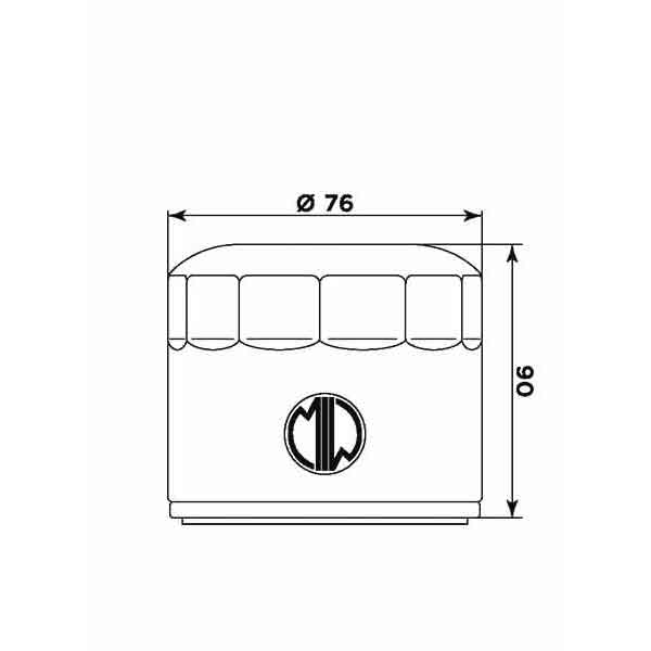 Filtru de ulei MIW (alt. HF552) pentru MOTO GUZZI Le Mans 850 III (1981-1983), MOTO GUZZI Mille 1000 GT (1987-1994), MOTO GUZZI California 1000 II (1982-1986) [2]