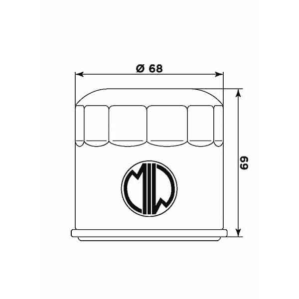 Filtru de ulei MIW (alt. HF682) [2]