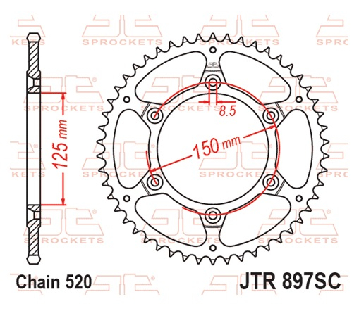 Foaie spate JT 42T, 520 Self Cleaning Lightweight [3]