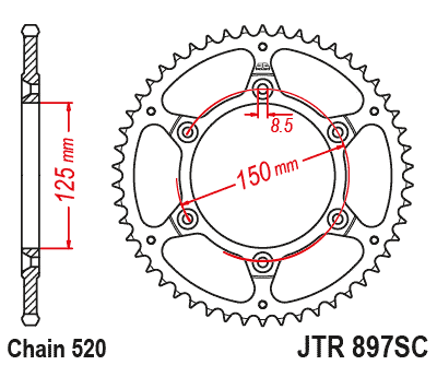 Foaie spate JT 43T, 520 Self Cleaning Lightweight [2]