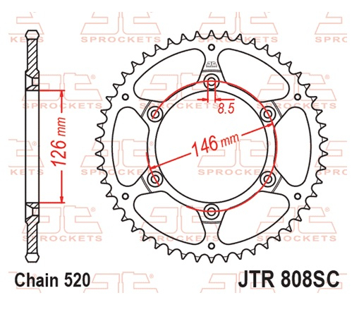 Foaie spate JT 47T, 520 Self Cleaning Lightweight [3]