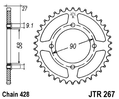 Foaie spate JT JTR 267-39 39T, 428 [2]