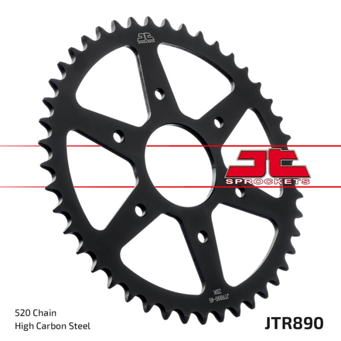 Foaie spate JT JTR 890-45ZBK 45T, 520 Black zinc [3]