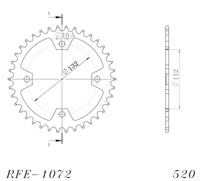 Foaie spate SUPERSPROX Negru 38T, 520 [2]