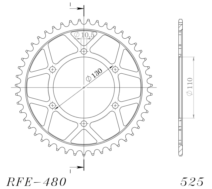 Foaie spate SUPERSPROX Negru 45T, 525 [2]