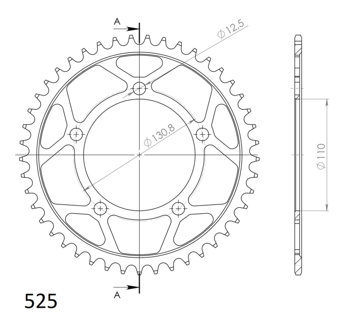Foaie spate SUPERSPROX Negru 45T, 525 [2]