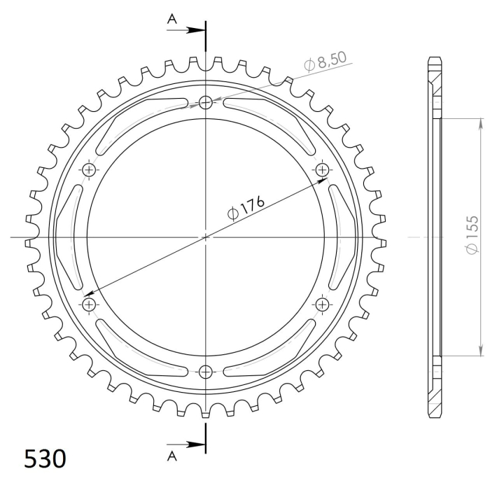 Foaie spate SUPERSPROX Negru 45T, 530 [2]
