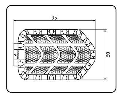 Footpegs without adapters PUIG ENDURO Rosu with rubber [2]