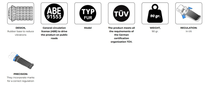 Footpegs without adapters PUIG R-FIGHTER S verde [4]