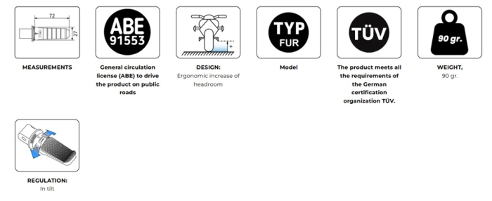 Footpegs without adapters PUIG RACING verde [3]