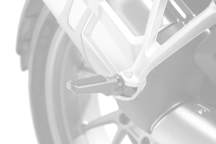 Footpegs without adapters PUIG SPORT argintiu with rubber [2]