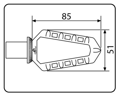 Footpegs without adapters PUIG TRAIL Rosu with rubber [2]