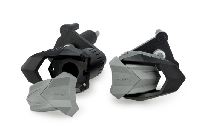 Frame sliders PUIG R19 black with grey rubber [2]