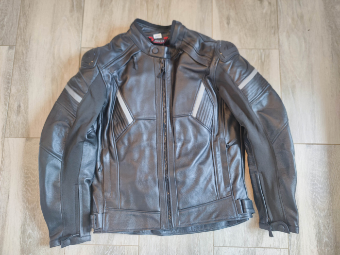 Geaca moto SM Racewear Blade - Piele naturala de bovina - Protectii CE (umeri/coate/spate) - Captuseala detasabila - Zone elastice - Fermoar conexiune pantaloni [5]