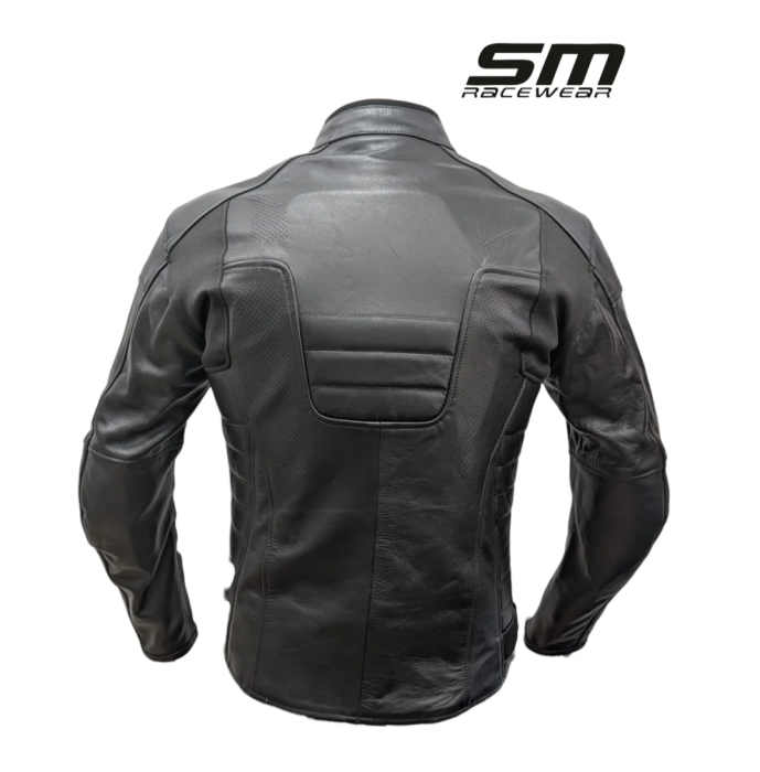 Geaca moto SM Racewear Hiflow - Piele naturala de bovina, Zone perforate pentru ventilatie, Captuseala detasabila, Protectii CE (umeri/coate/spate) [2]
