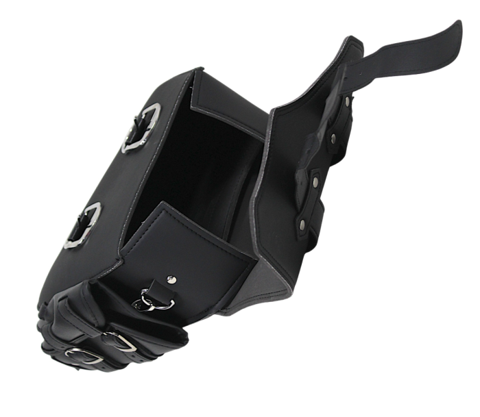 Geanta laterala cu suport bidon piele eco moto custom [3]