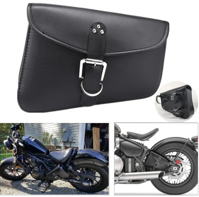 Geanta laterala moto chopper custom cruiser motocicleta cob [3]