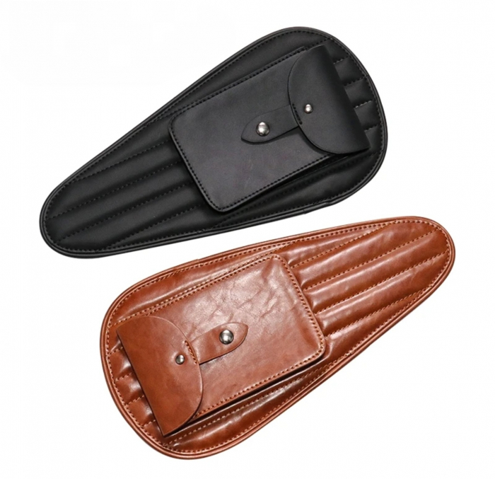 Geanta rezervor moto cruiser chopper bobber piele [2]