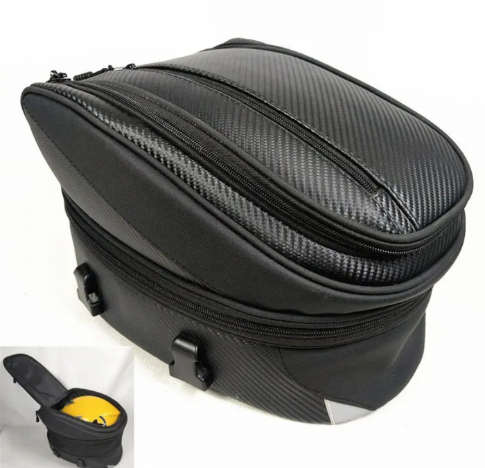 Geanta spate moto extensibila carbon tail bag motocicleta codita [3]
