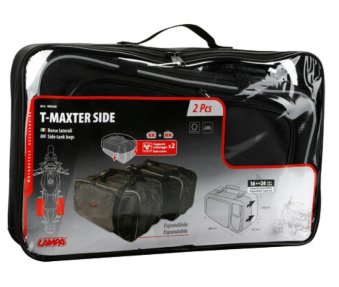 Genti laterale moto T-Maxter side bags extensibile 16/24+16/24L [5]