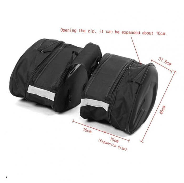 Genti laterale moto textil coburi extensibile geanta bagaj [9]