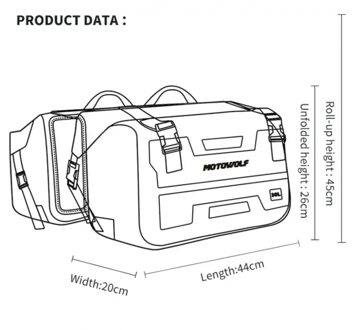 Genti laterale Motowolf 2*30L [4]