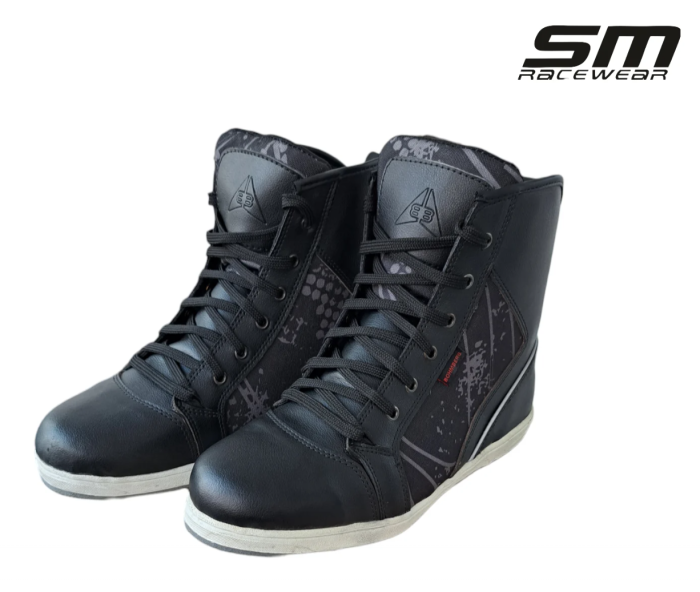 Ghete moto SM Racewear Sneak – piele si compozit, intarituri calcai-degete si protectie glezne, model peste incheietura [4]