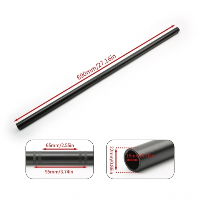 Ghidon moto drept Cafe Racer bobber 22mm [5]