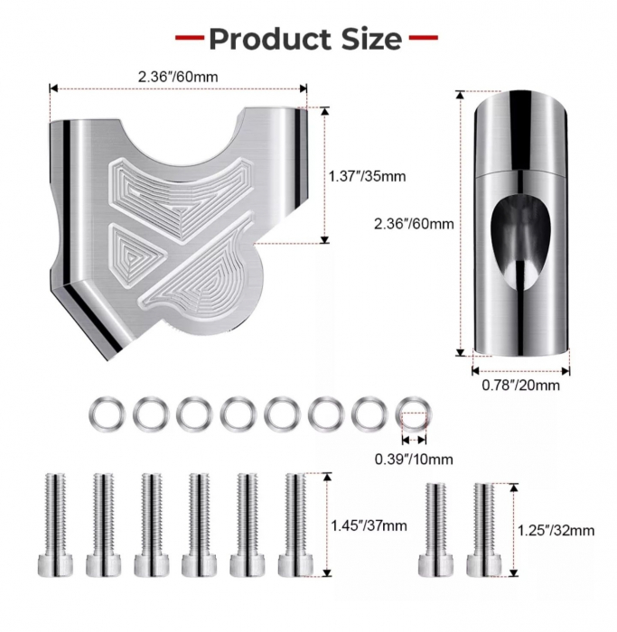 Înălțătoare ghidon moto suporți prinderi BMW riser GS RT XR [6]