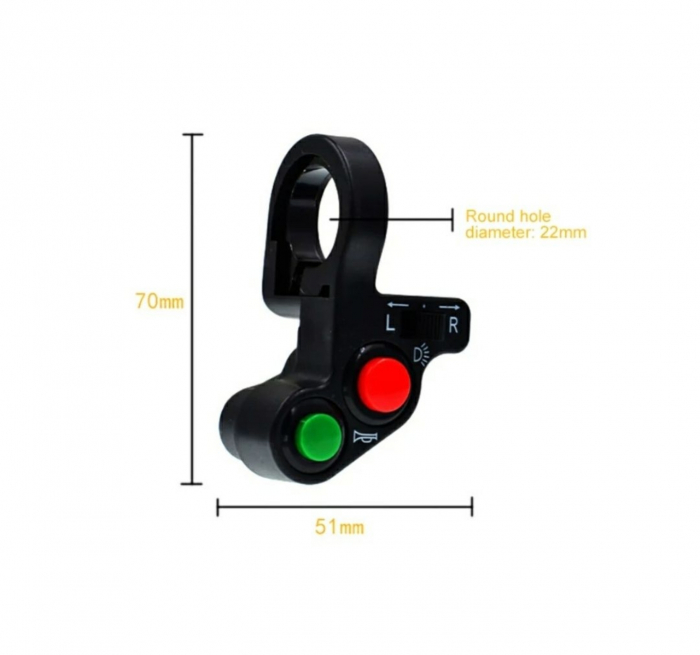 Intrerupator / comutator lumini claxon semnalizari moto atv [4]
