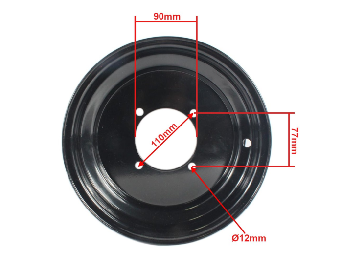 Jantă față ATV Bashan 10 inch neagră [5]