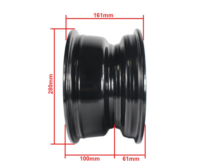 Jantă față ATV Bashan 10 inch neagră [3]