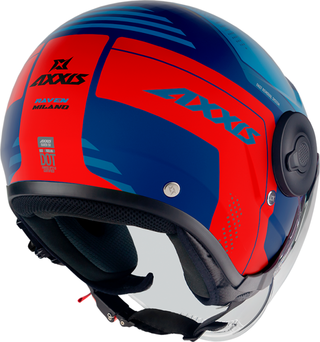 JET helmet AXXIS RAVEN SV ABS milano matt blue red M [4]