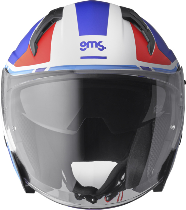 Jet helmet GMS VECTUS black matt - petrol - red 2XL [2]