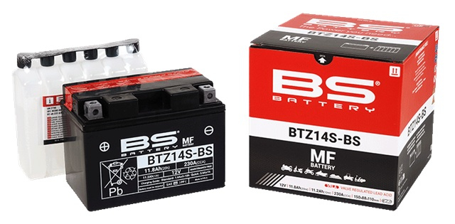 Maintenance free battery - max. 20° tilt BS-BATTERY BTZ14S-BS (YTZ14S-BS) [3]