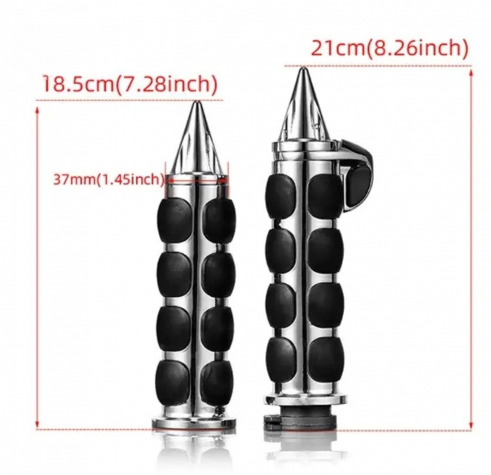 Mansoane moto crom negru cruise control 25mm [5]