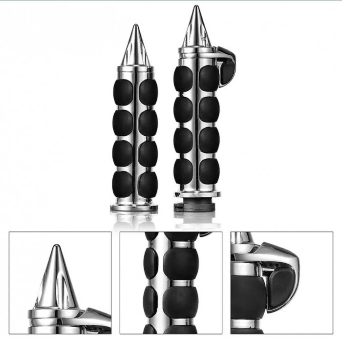 Mansoane moto crom negru cruise control 25mm [2]