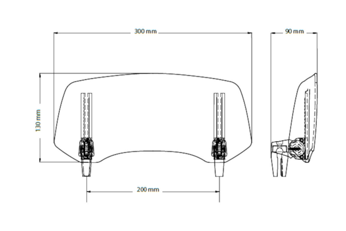 Multiadjustable visor PUIG 2.0 clip-on transparent [2]