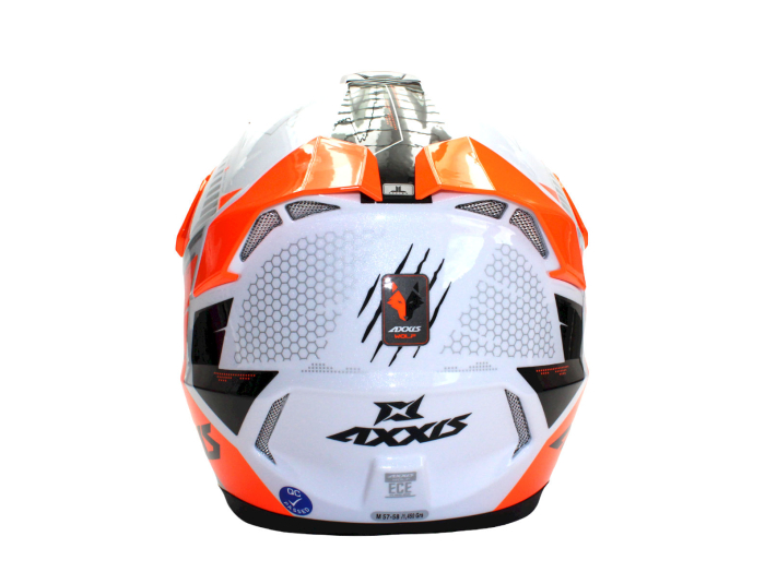 MX helmet AXXIS WOLF ABS star track a4 gloss fluor orange M [5]