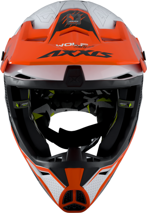 MX helmet AXXIS WOLF ABS star track a4 gloss fluor orange M [3]