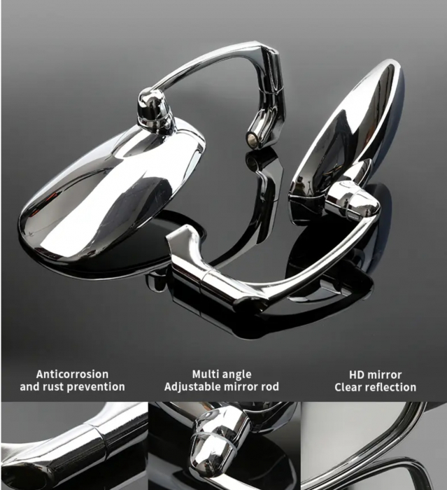 Oglinzi moto universale crom negre motocicleta [4]