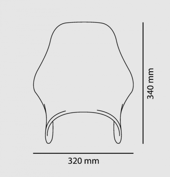 Parbriz moto Puig far rotund deflector vant [2]