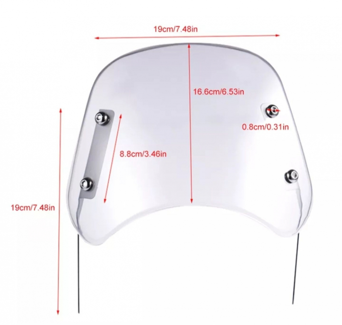 Parbriz moto retro universal deflector [2]
