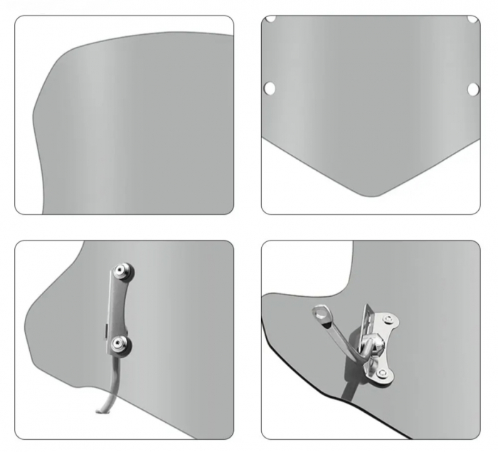 Parbriz moto scuter ATV universal reglabil [4]