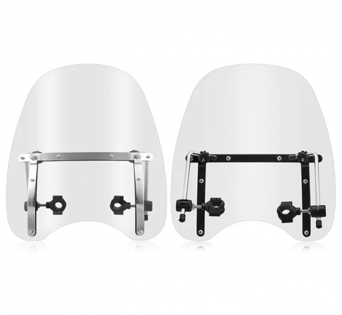 Parbriz universal crom moto chopper cruiser bobber custom motocicleta [3]