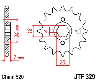 Pinion fata JT 12T, 520 [2]