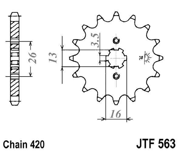 Pinion fata JT 13T, 420 [2]