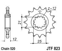 Pinion fata JT 14T, 520 [2]