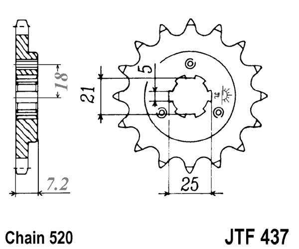 Pinion fata JT 16T, 520 [2]
