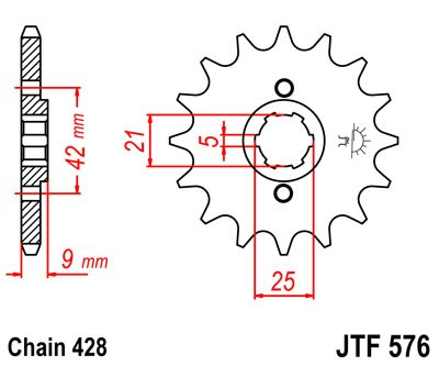 Pinion fata JT 18T, 428 [2]
